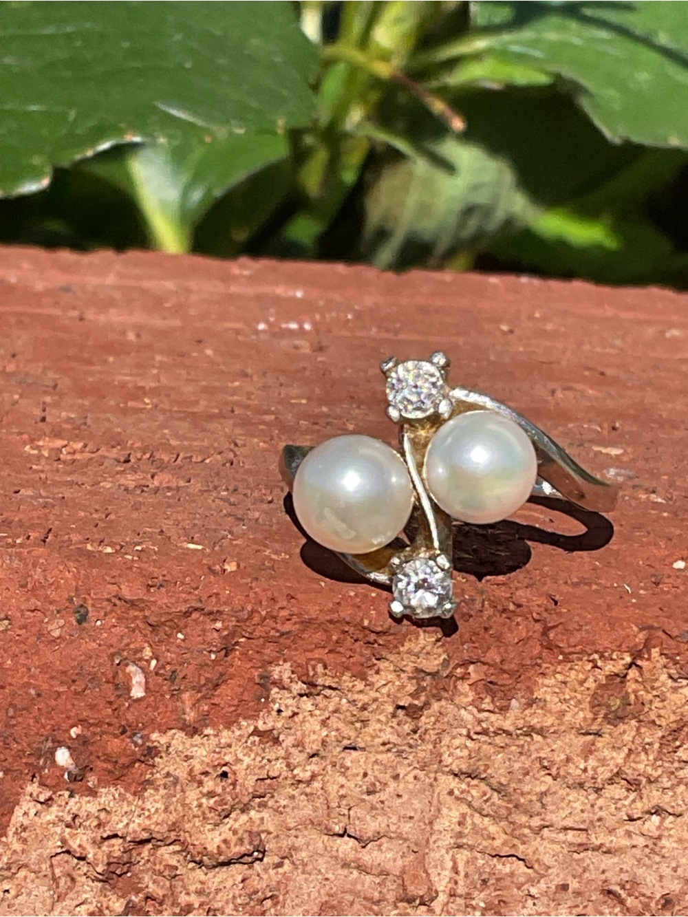 Pearl
 And White Topaz .925 Silver Ring